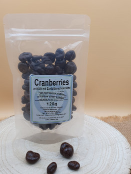 Cranberries in Zartbitterschokolade
