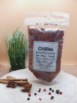 Chillies geschrotet ohne Kerne