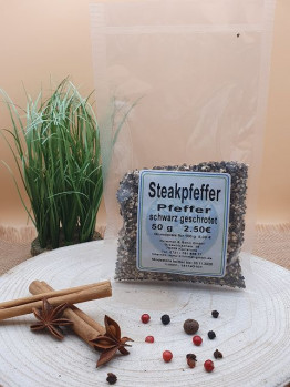 Pfeffer schwarz geschrotet - Steakpfeffer