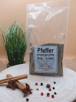 Pfeffer schwarz, gemahlen