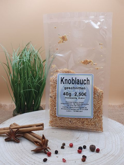 Knoblauch geschnitten