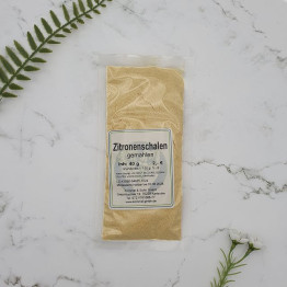 Zitronenschalen gemahlen