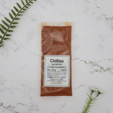 Chili gemahlen, Cayennepfeffer