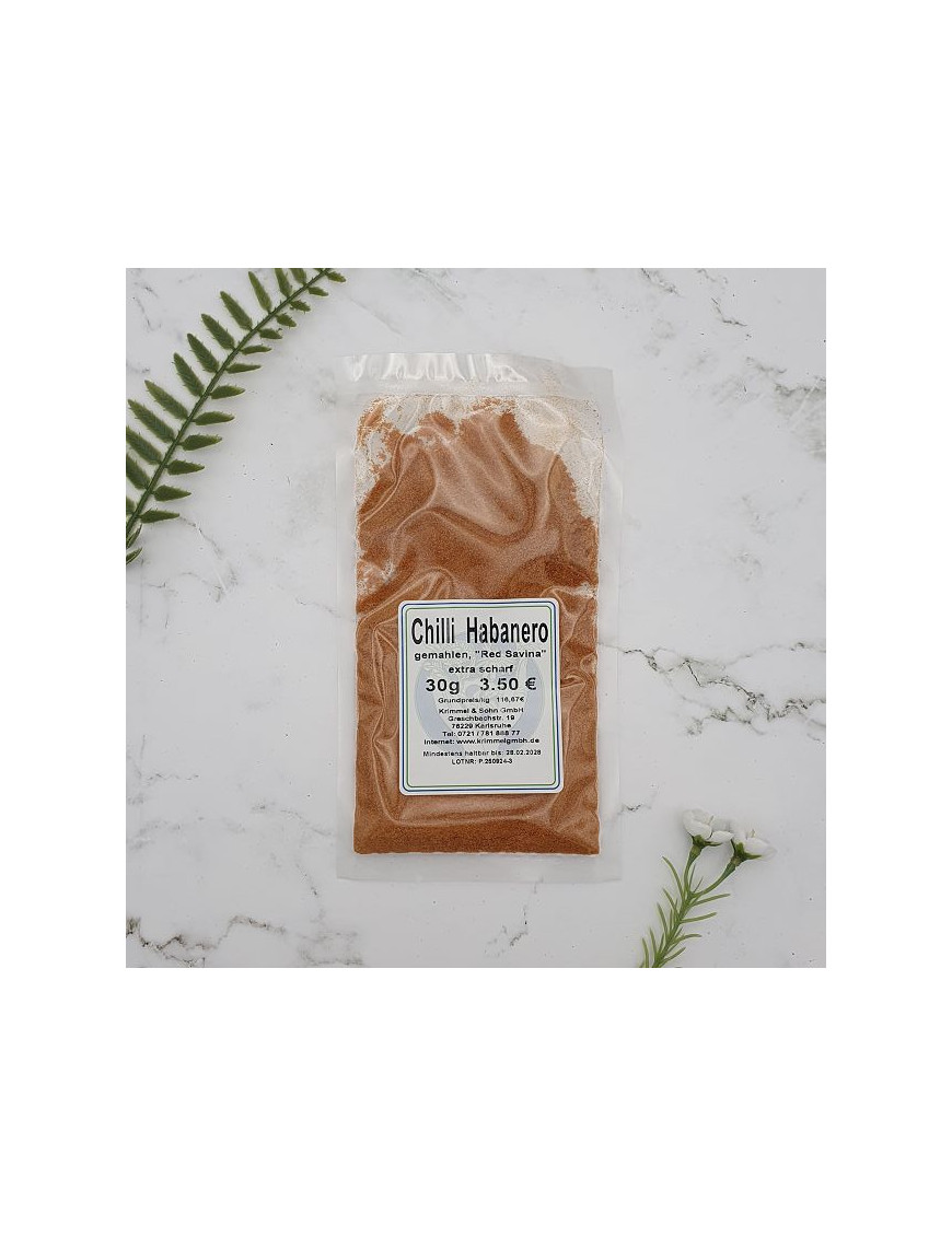 Chili Habanero gemahlen, extra scharf