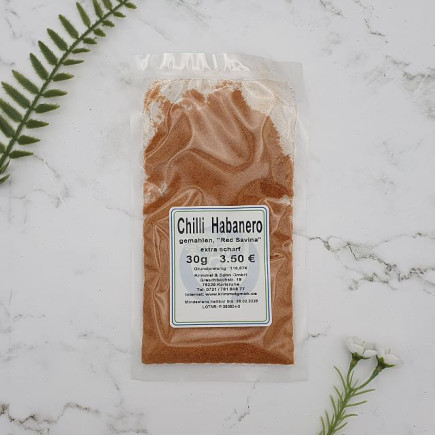 Chili Habanero gemahlen, extra scharf