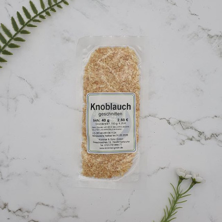 Knoblauch geschnitten