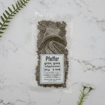 Pfeffer grün - luftgetrocknet
