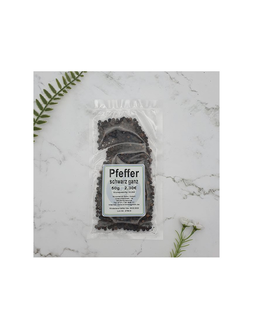Pfeffer schwarz, ganz