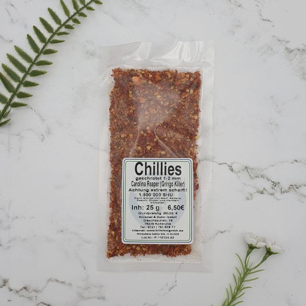 Chili "Carolina Reaper" (Gringo Killer), Flocken