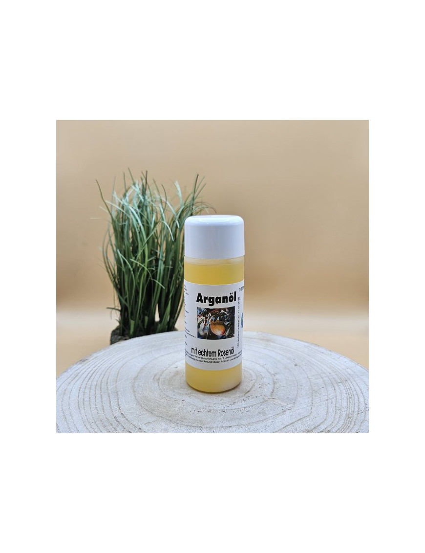 Arganöl kaltgepresst mit echtem Rosenöl