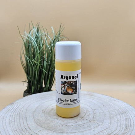 Arganöl kaltgepresst mit echtem Rosenöl